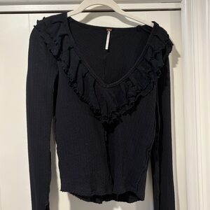 Free People Ruffle Long sleeve